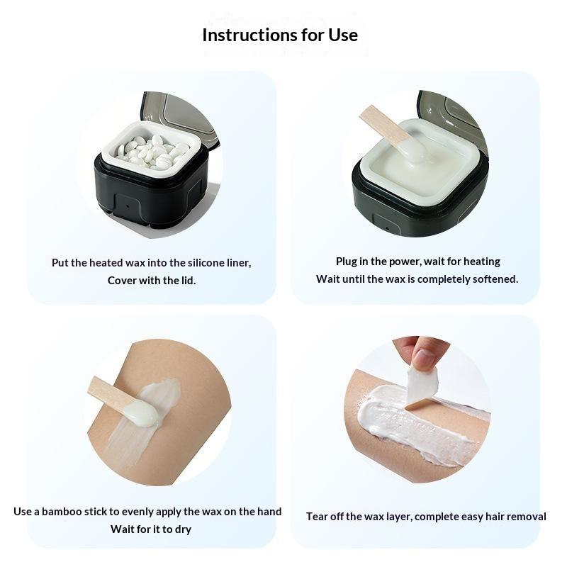 Hair Care Kit - Mini Wax Heater Machine Silicone Bowl