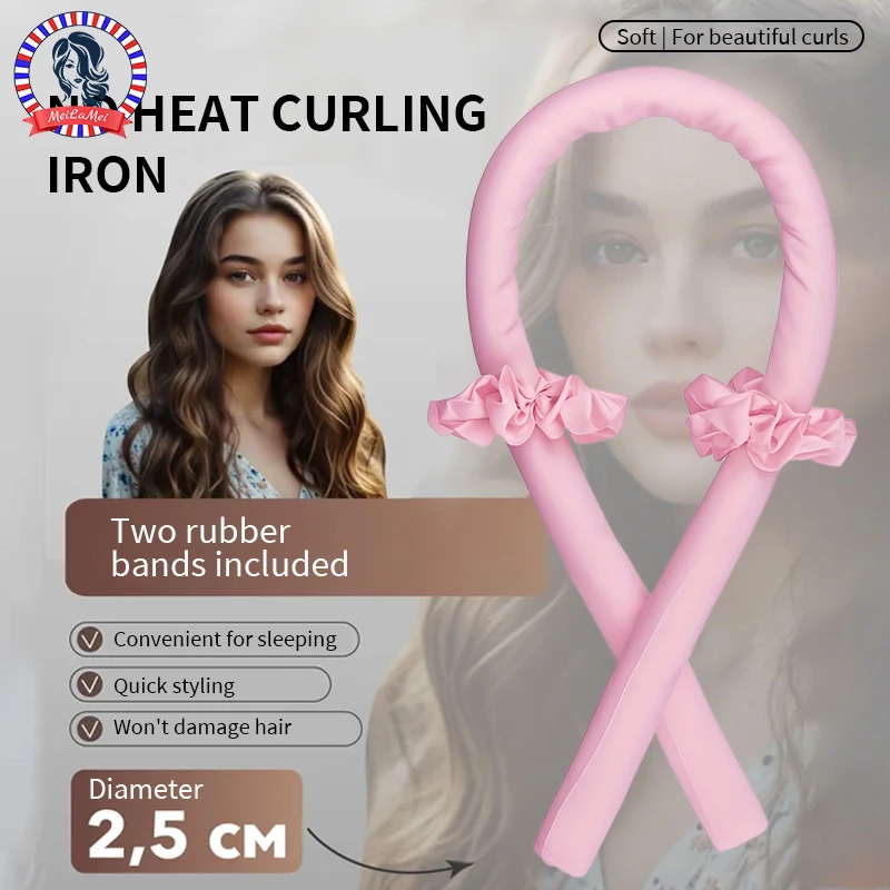 Hair Care Kit - Heatless Curling Set - Satin Curler,