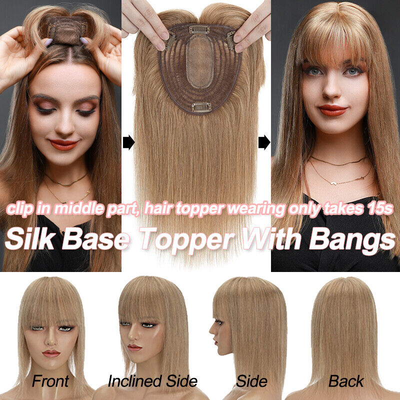 Women Toupee Silk Base Topper  - огляд і ціна Clip In Hair Piece
