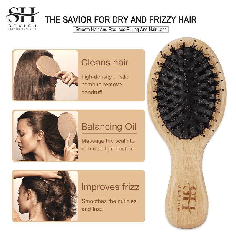 Natural Boar Bristle Hair Fluf - огляд і ціна Hair Care In Salon