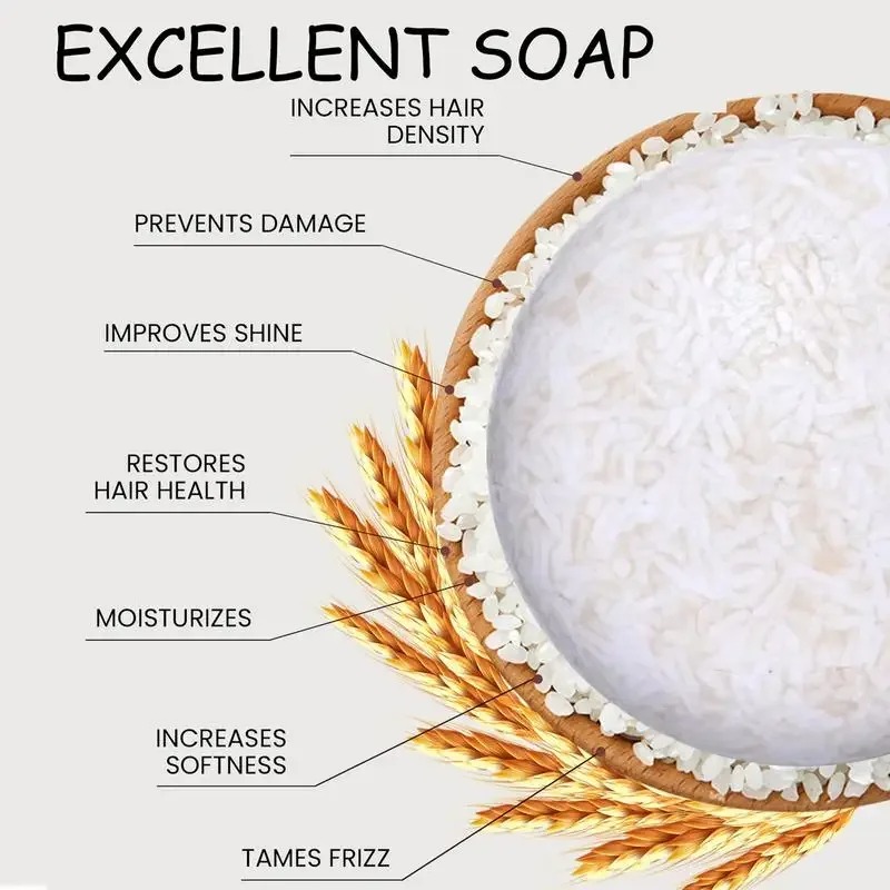 Organic Rice Shampoo Soap Bar  - огляд і ціна Hair Care Organic