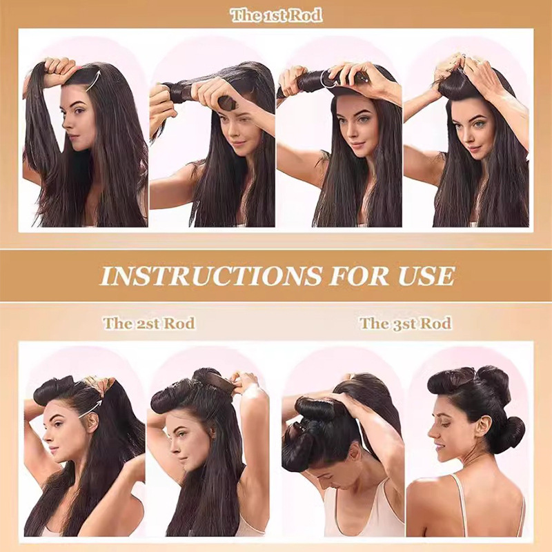 3/4pcs No Heat Hair Rollers He - огляд і ціна Hair Care Curly Hair